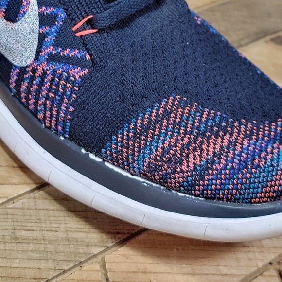 🔥 Nike Free 4.0 Flyknit Mens Dark Obsidian Low Top Running Shoes Mens Size 14 - Picture 6 of 12